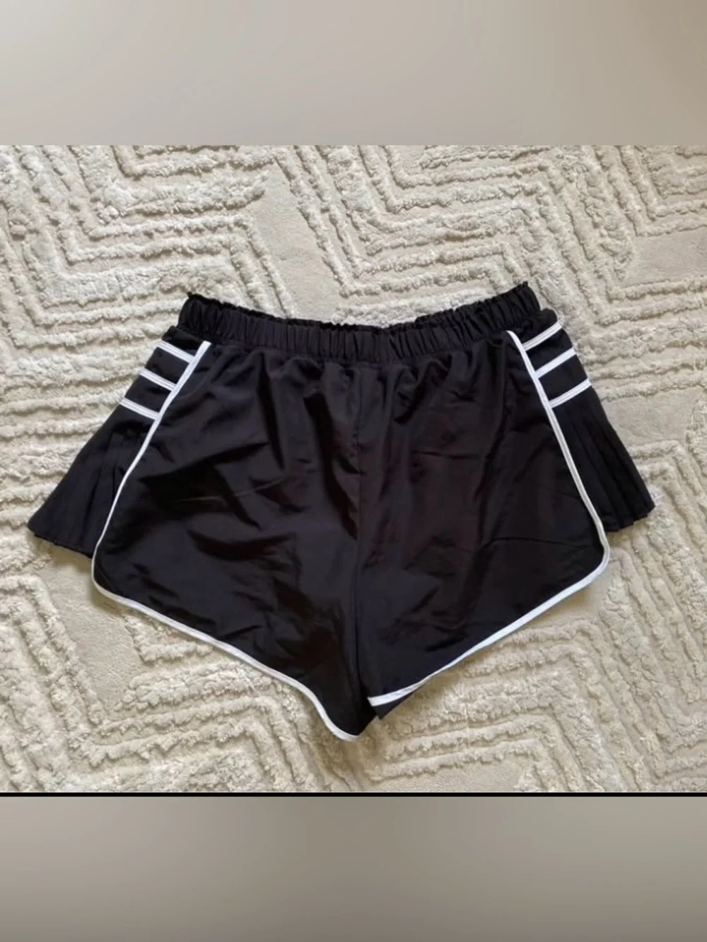 New Posie Active✨Pleated Running Shorts- Black